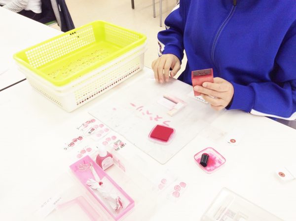 作業するようす